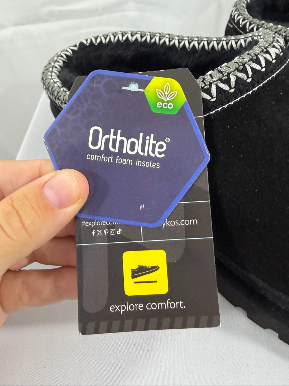 NWT Mykos Men’s Size 7 Very Soft Black Ortholite Comfort Foam Insoles - Picture 2 of 7